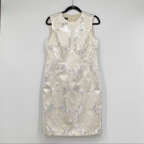 Talbots Dresses & Skirts - Talbots sheath dress cocktail silver white  10
